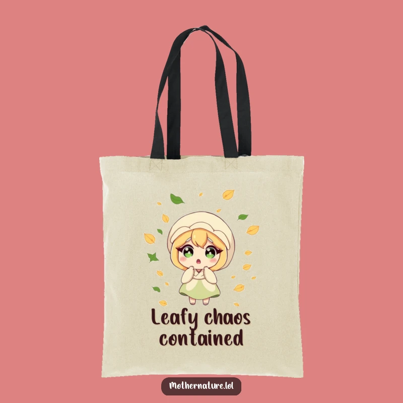 Funny Surprised Mother Nature Tote Bag - Chic Breezy Leafy Accessory